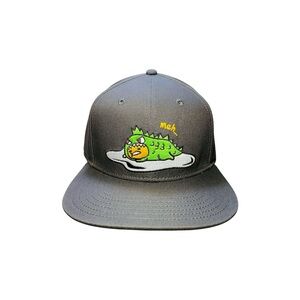 Tokidoki x Gudetama Kaiju Snapback Cap Gray Hat Japanese Lazy Egg Meh NWT